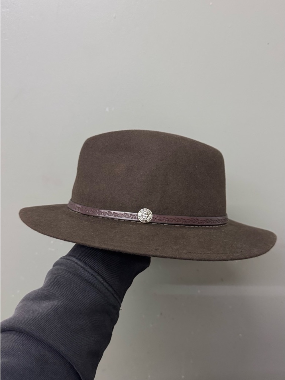 Stetson Crushable Wool Fedora Hat mink color size XL